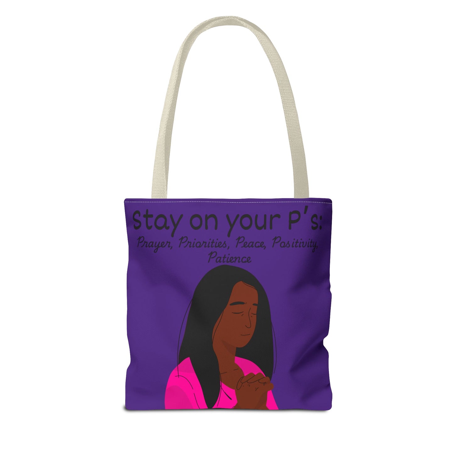Empowering Prayer Tote Bag - Stay on Your P's: Prayer, Priorities, Peace, Positivity, Patience, Spiritual Gift, Christian Accessory, [...]