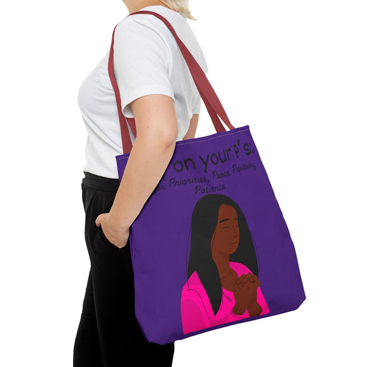 Empowering Prayer Tote Bag - Stay on Your P's: Prayer, Priorities, Peace, Positivity, Patience, Spiritual Gift, Christian Accessory, [...]