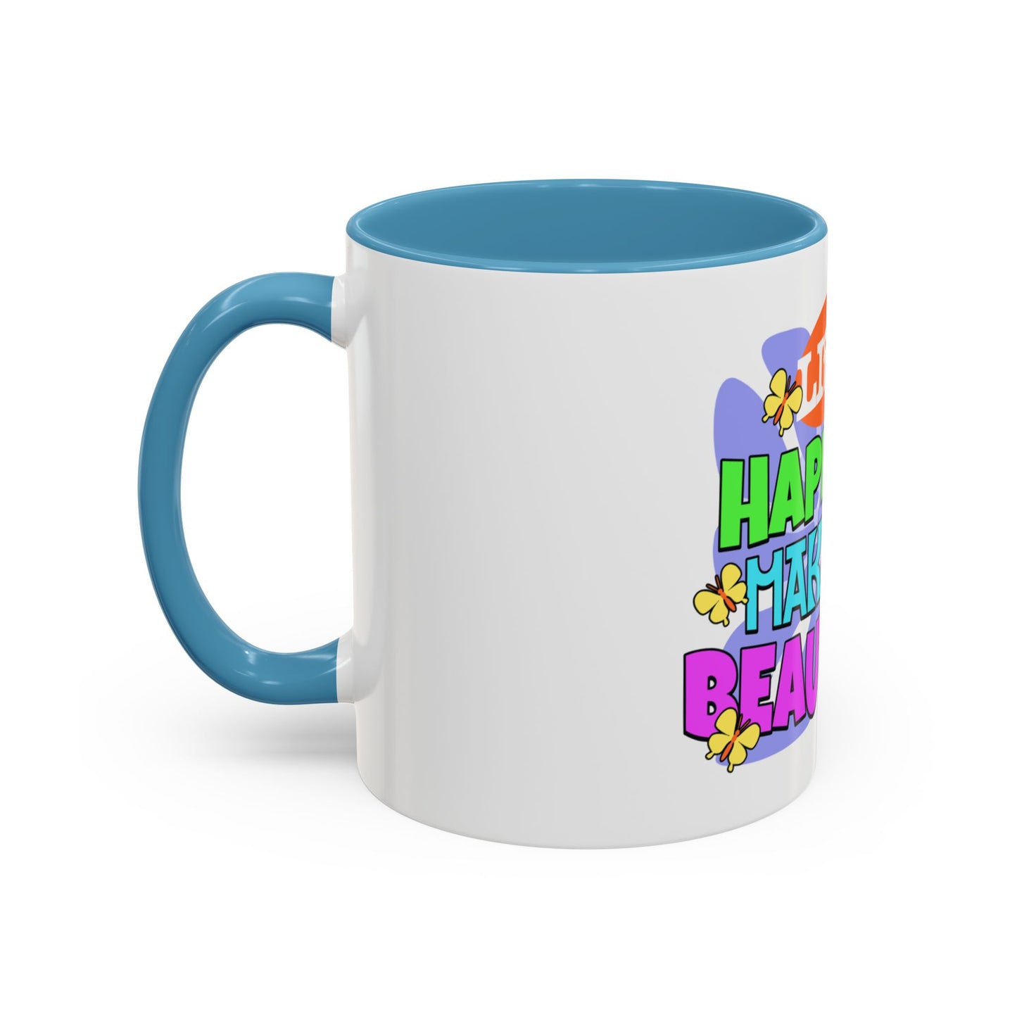 Vibrant Life Happens Coffee Mug - 11oz & 15oz - Motivational & Colorful Design