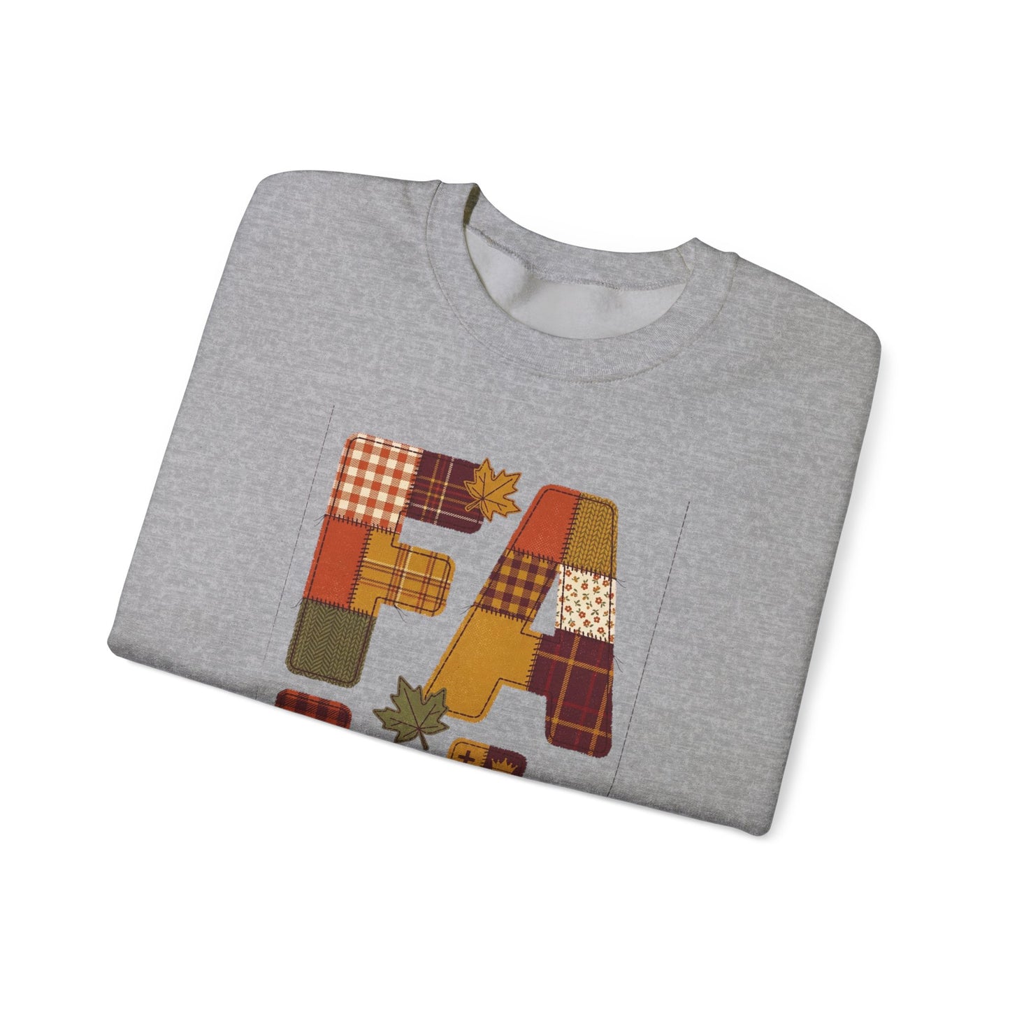 Fall Patchwork "Fae for Jesus" Crewneck Sweatshirt | Thanksgiving Harvest