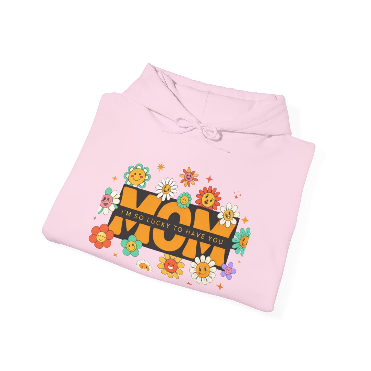 Hoodie - 'WOW' Retro Floral Graphic Hoodie | 70s Inspired Flower Power Sweatshirt