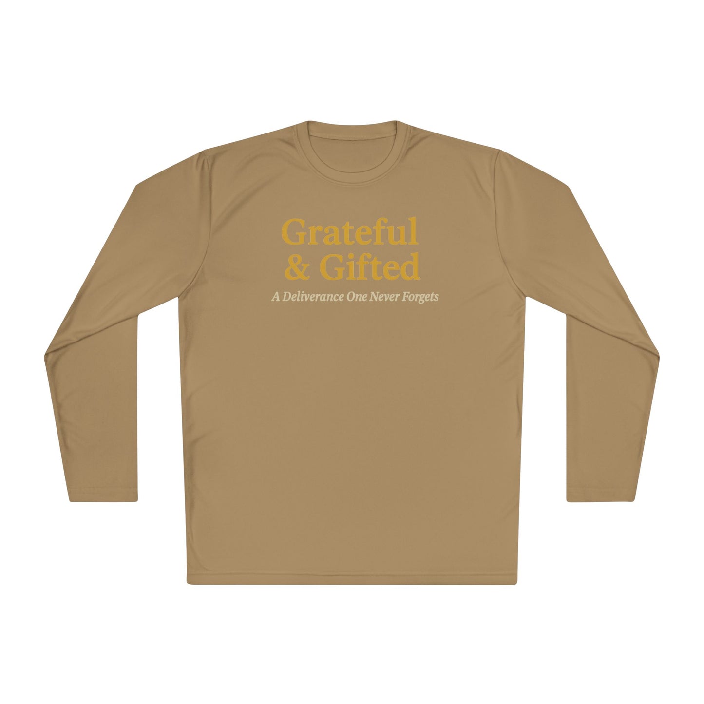 Grateful & Gifted Long Sleeve Tee | Inspirational Gift, Unisex Shirt, Perfect for Celebrations, Casual Wear, Thoughtful Present