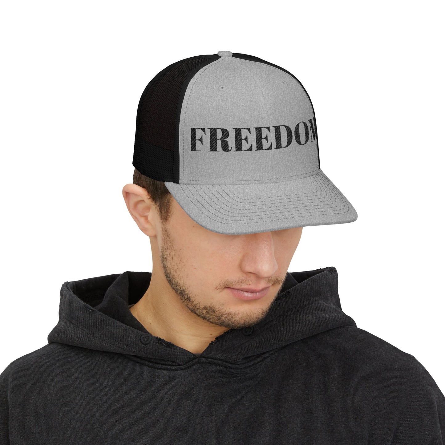 Freedom Snapback Trucker Cap, Stylish Casual Hat, Perfect for Outdoor Events, Gifts for Him, Summer Accessory, Adjustable Hat
