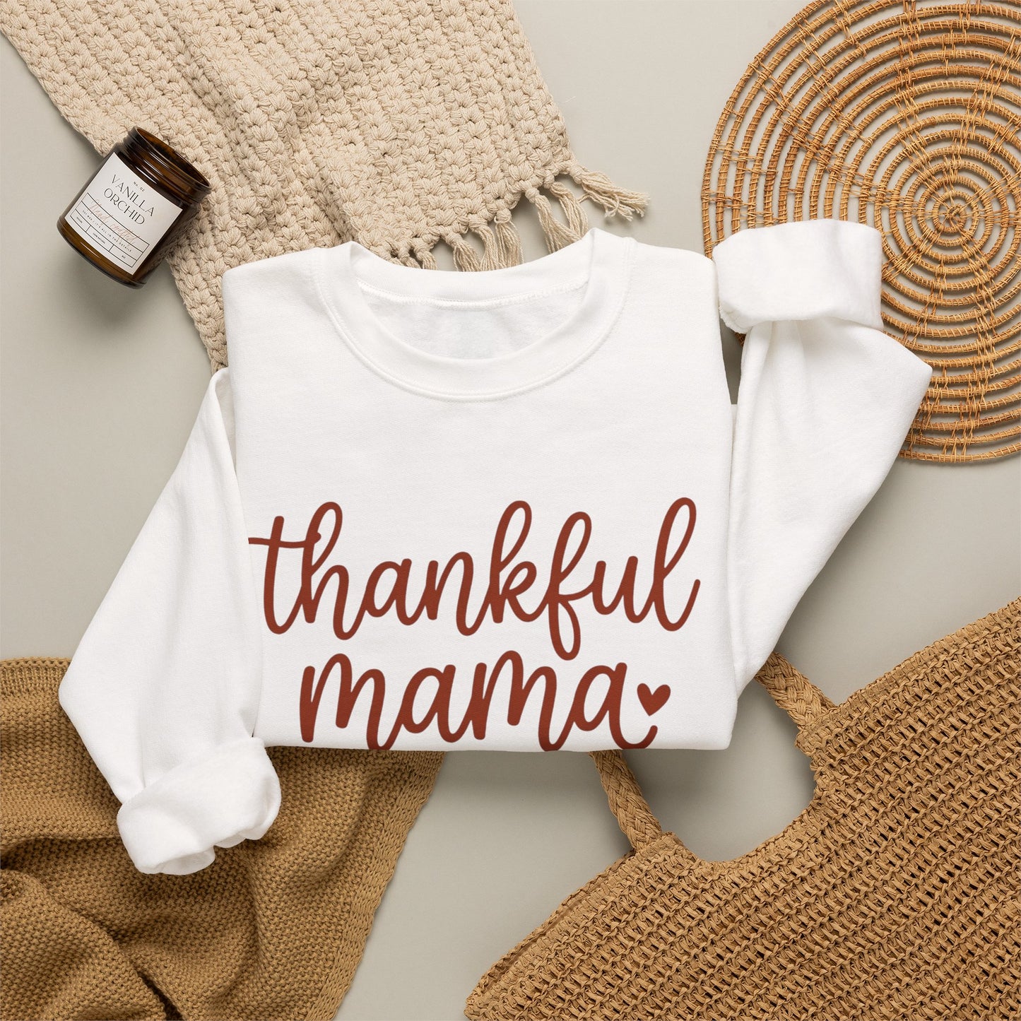 Thankful Mama sweatshirt | Thanksgiving fall pumpkin crewneck