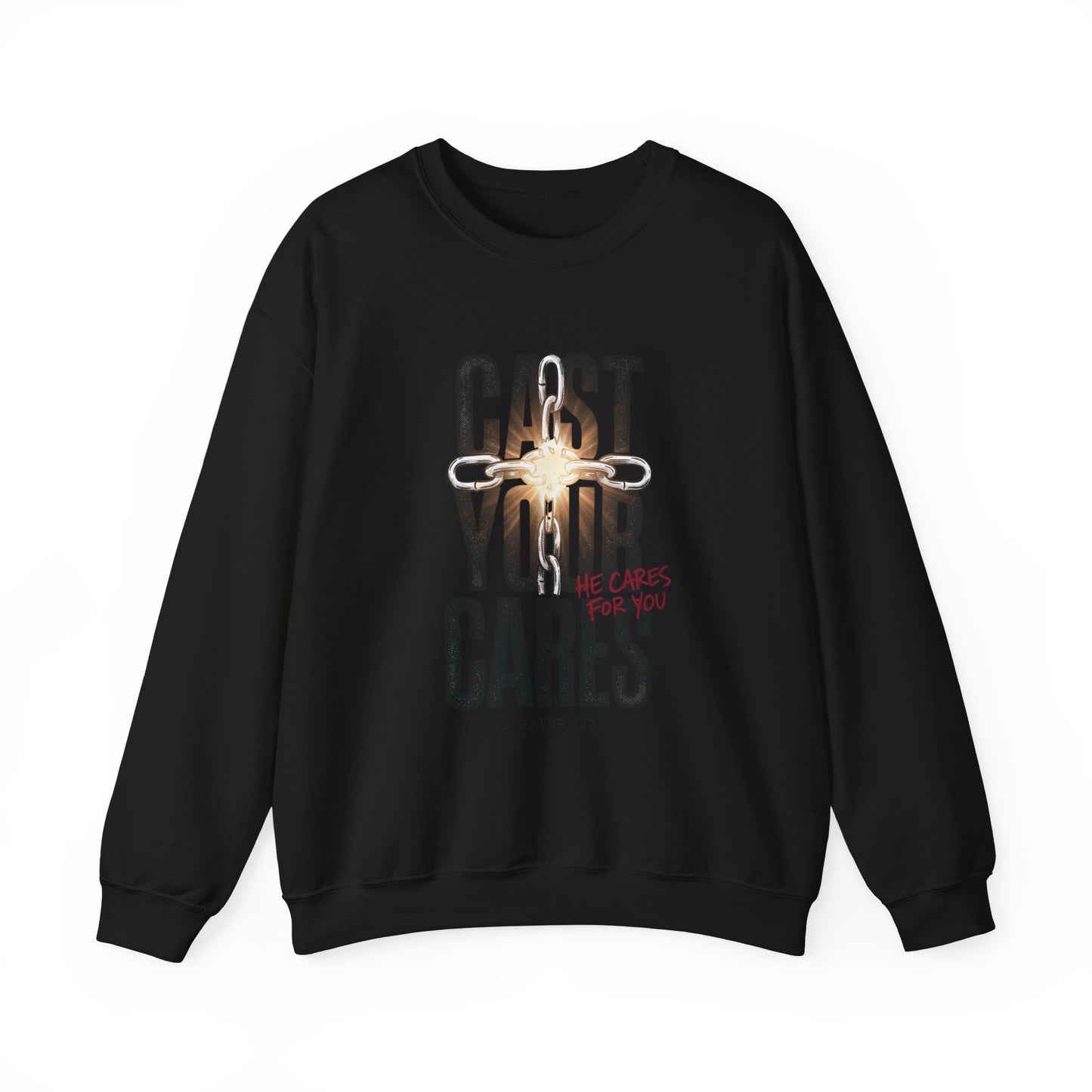 Cast Your Cares Sweatshirt | Christian Streetwear, Scripture Graphic