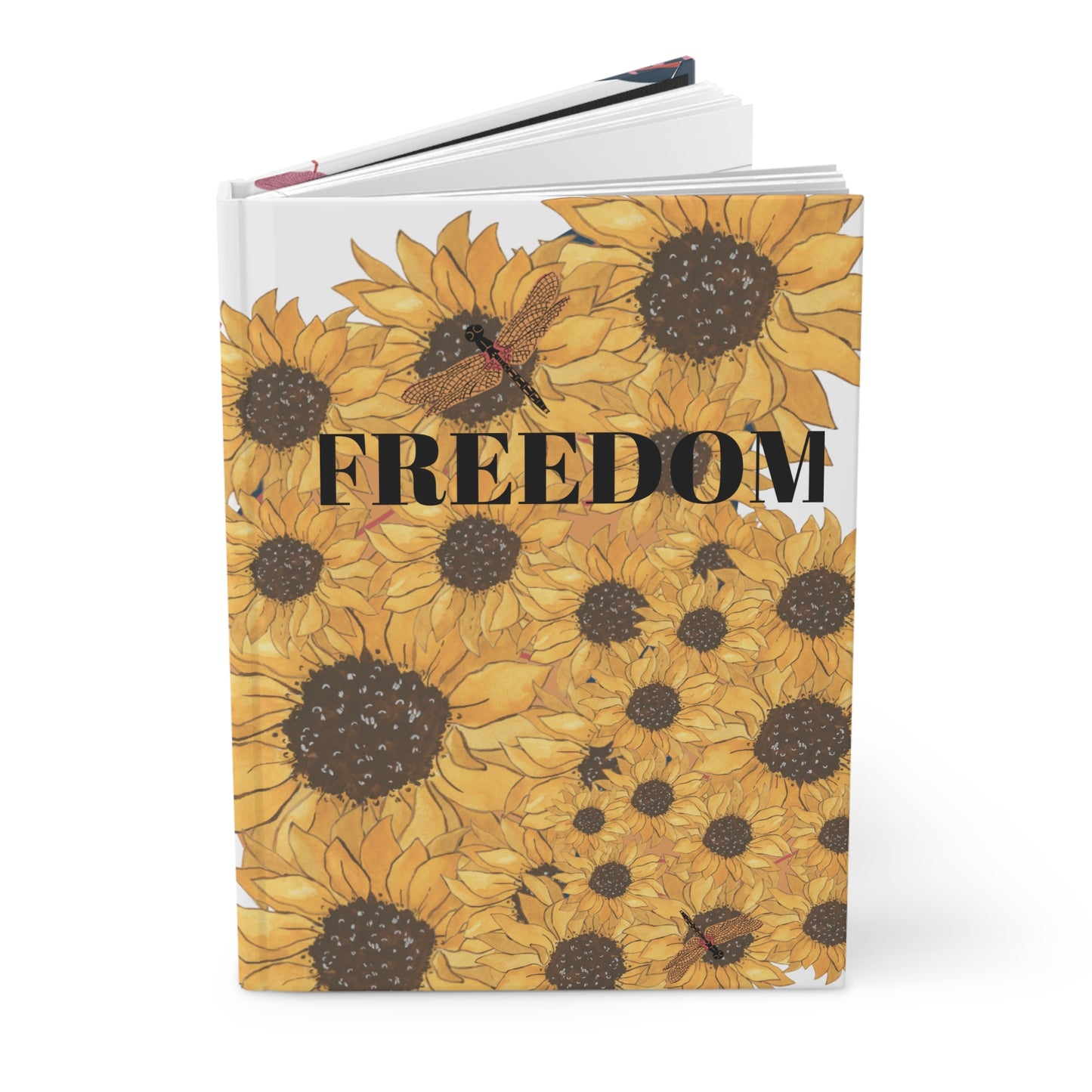 Floral Freedom Journal, Sunflower Notebook for Creativity, Butterfly Diary for Gifts, Inspirational Writing, Self-Care Planner