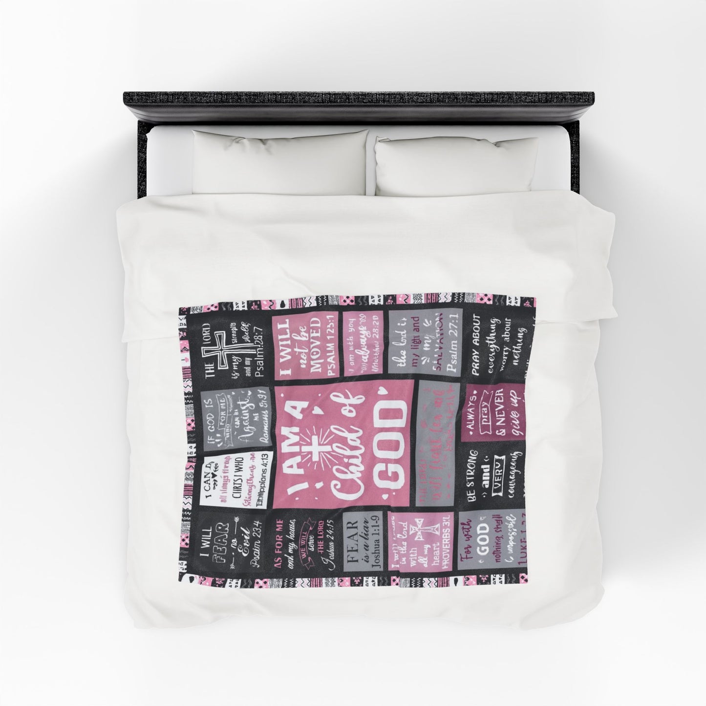 Child of God Velveteen Plush Blanket — Inspirational Christian Scripture Throw