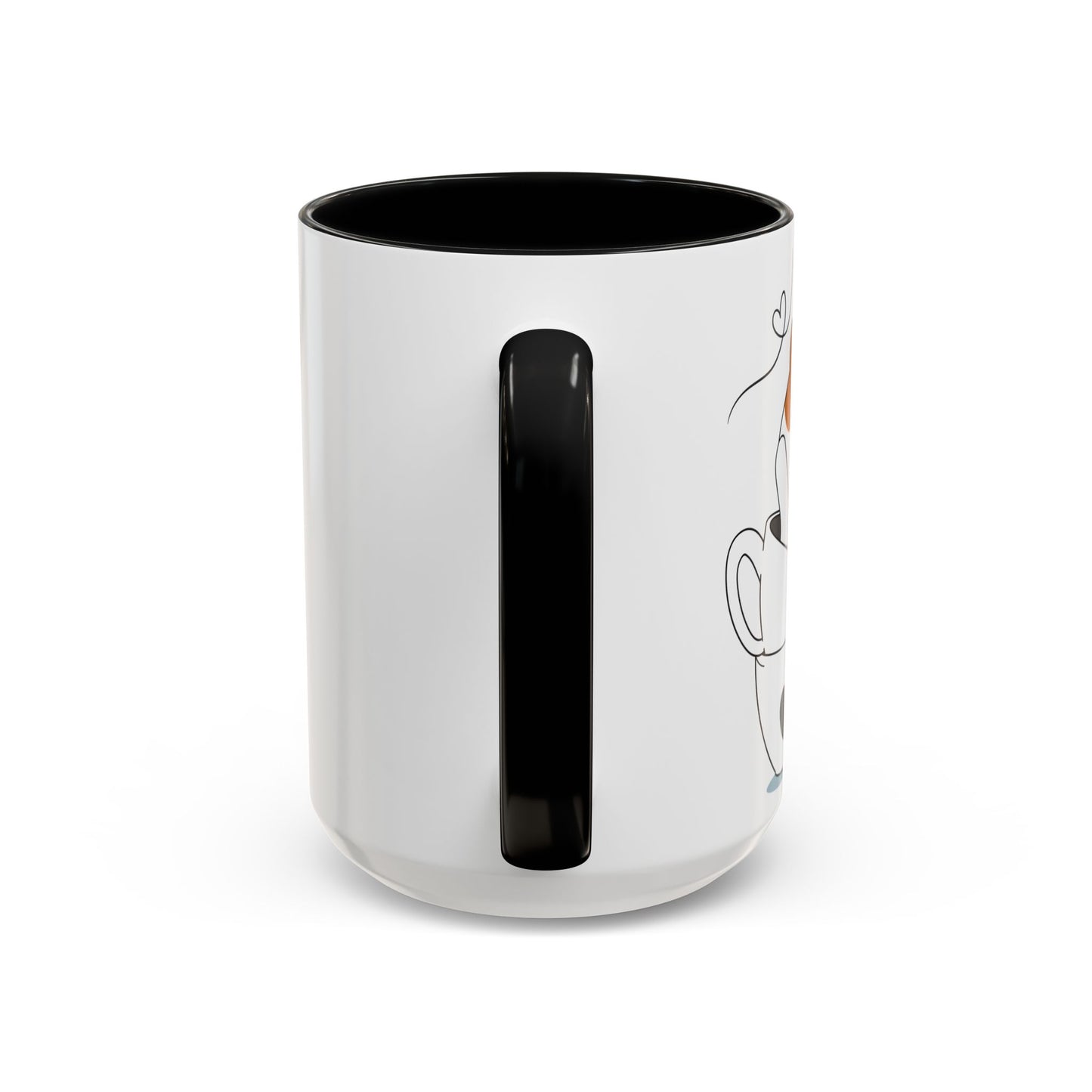 Whimsical Cat Lovers Coffee Mug | Cute Cat Decor, Gift for Pet Owners, Fun Design, Coffee Lover's Gift, Black Accent Mug