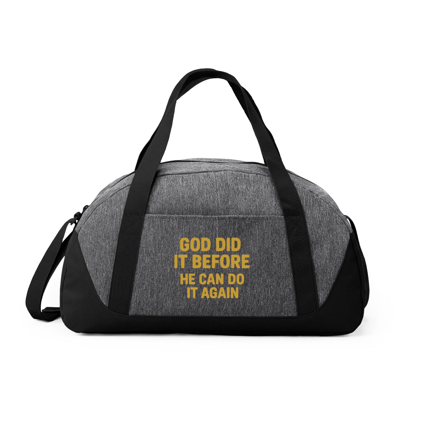 Inspirational Duffel Bag — “God Did It Before” Motivational Gym & Travel Weekend Bag