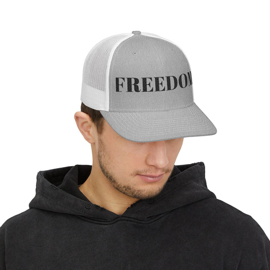 Freedom Snapback Trucker Cap, Stylish Casual Hat, Perfect for Outdoor Events, Gifts for Him, Summer Accessory, Adjustable Hat