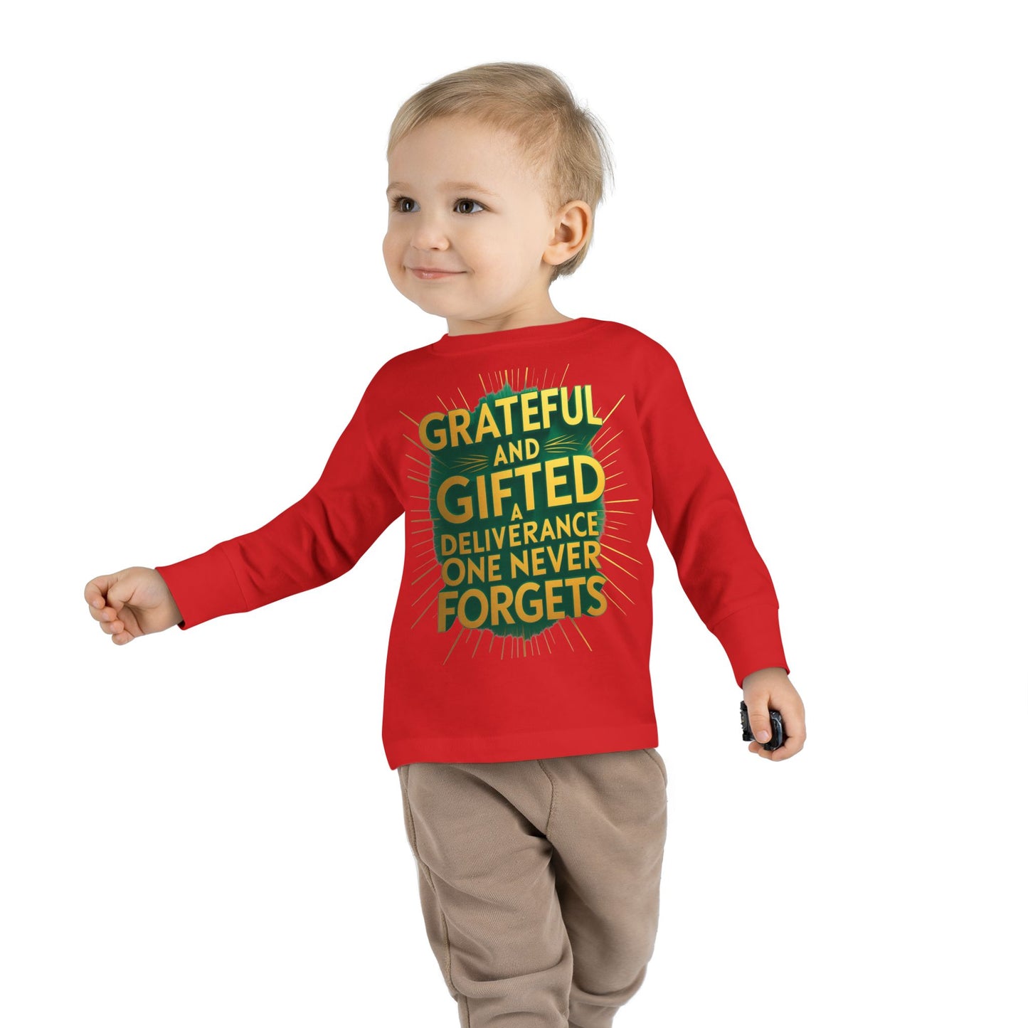 Toddler Long Sleeve Tee with 'Grateful and Gifted' Design, Kids Gift, Fall Fashion, Birthday Outfit, Baby Shower Gift, Inspirational [...]