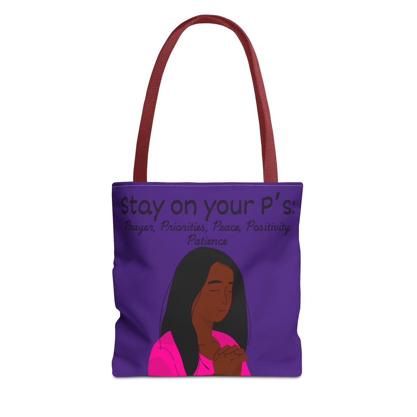 Empowering Prayer Tote Bag - Stay on Your P's: Prayer, Priorities, Peace, Positivity, Patience, Spiritual Gift, Christian Accessory, [...]