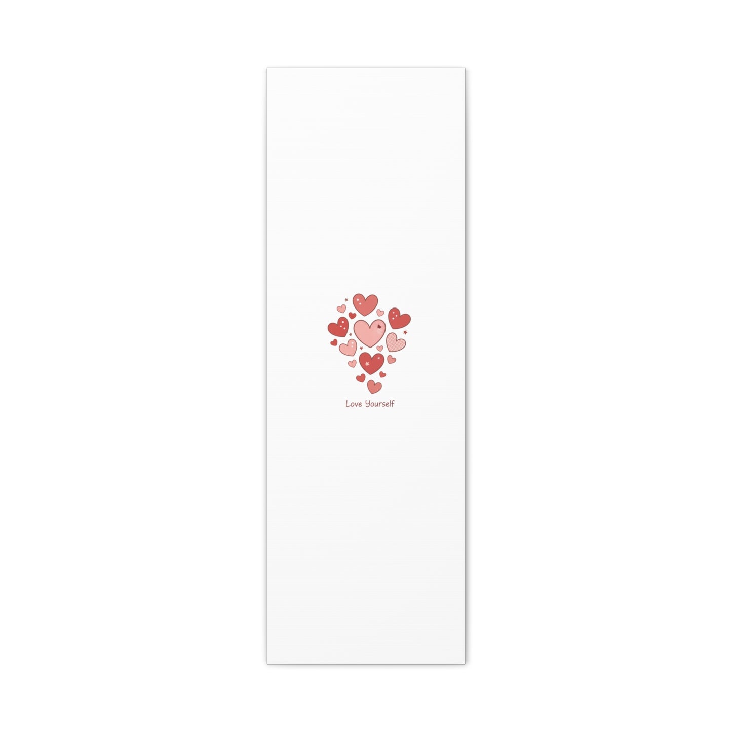 Love Yourself Canvas Wall Art — Watercolor Hearts Inspirational Home Decor