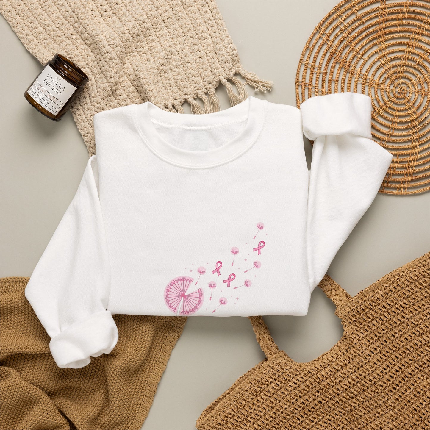 Let Hope Fly pink ribbon Sweatshirt | Breast Cancer Awareness