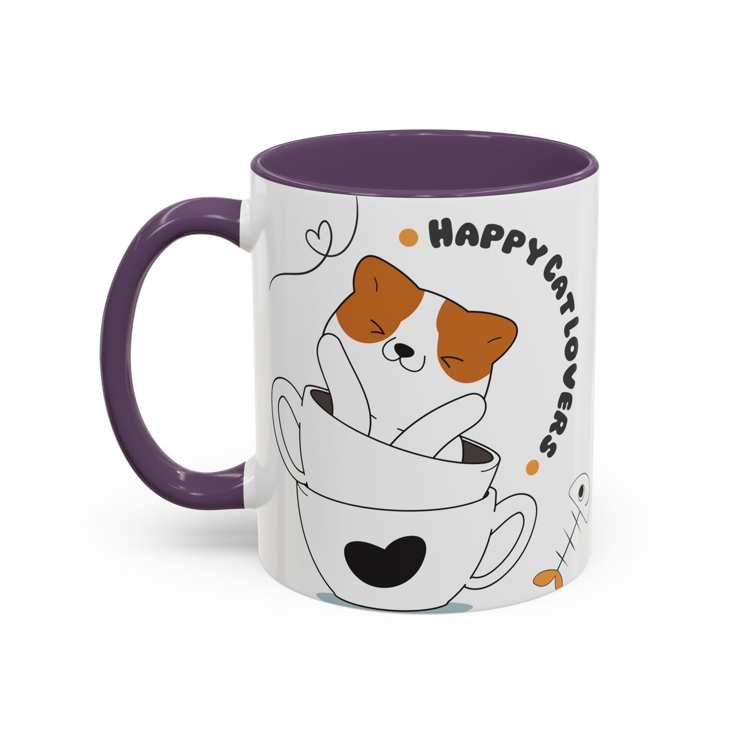 Whimsical Cat Lovers Coffee Mug | Cute Cat Decor, Gift for Pet Owners, Fun Design, Coffee Lover's Gift, Black Accent Mug