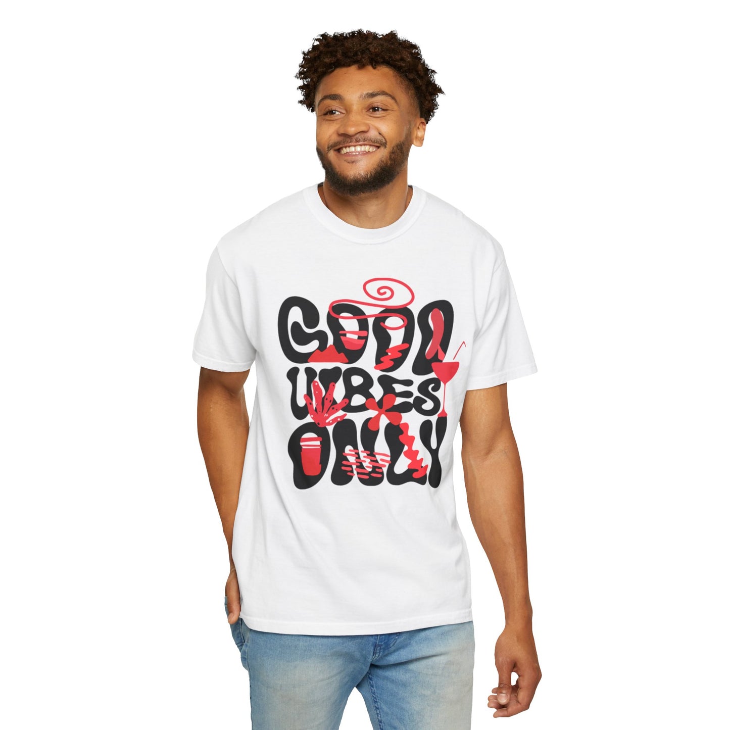 Cool Vibes Only Unisex Garment-Dyed T-Shirt - Casual Summer Fashion Statement