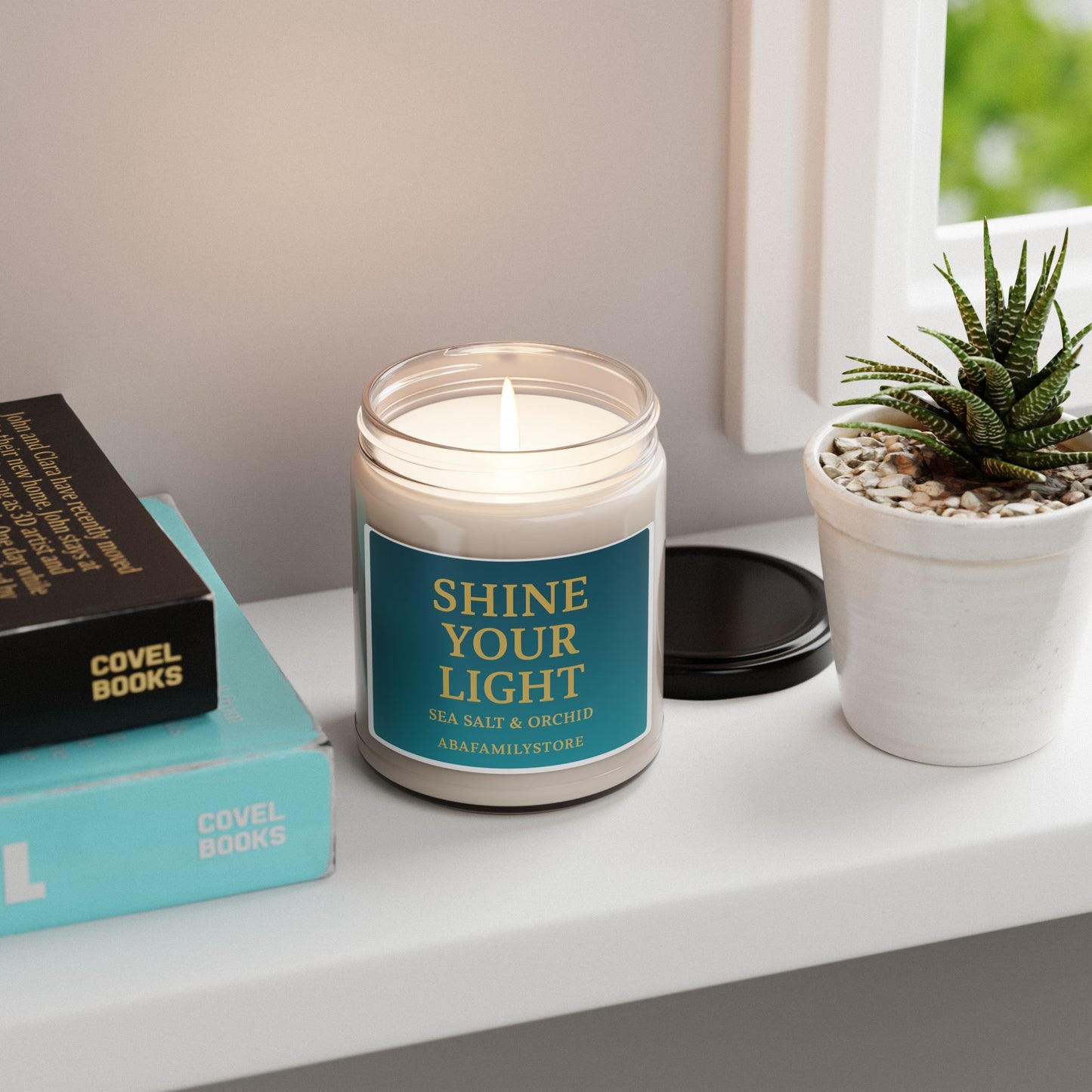 Shine Your Light — Sea Salt & Orchid Scented Soy Candle (9oz)