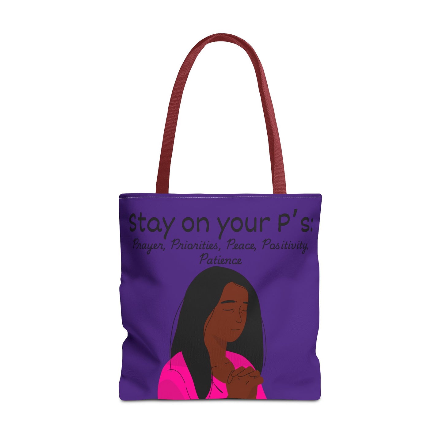 Empowering Prayer Tote Bag - Stay on Your P's: Prayer, Priorities, Peace, Positivity, Patience, Spiritual Gift, Christian Accessory, [...]