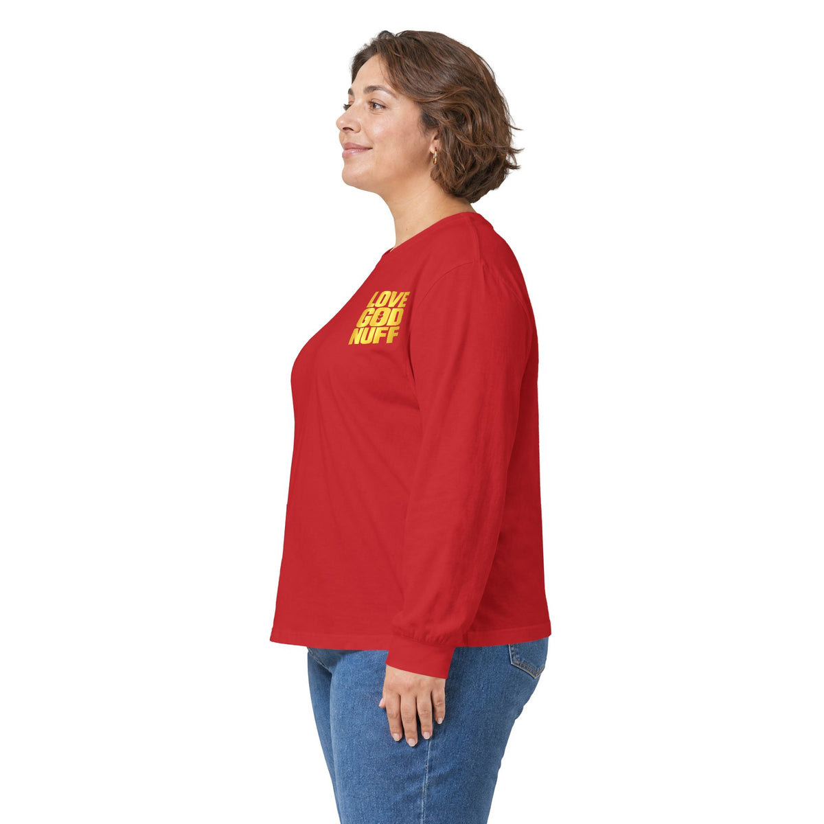 Love God Nuff Long Sleeve Tee — Christian Faith Message Shirt