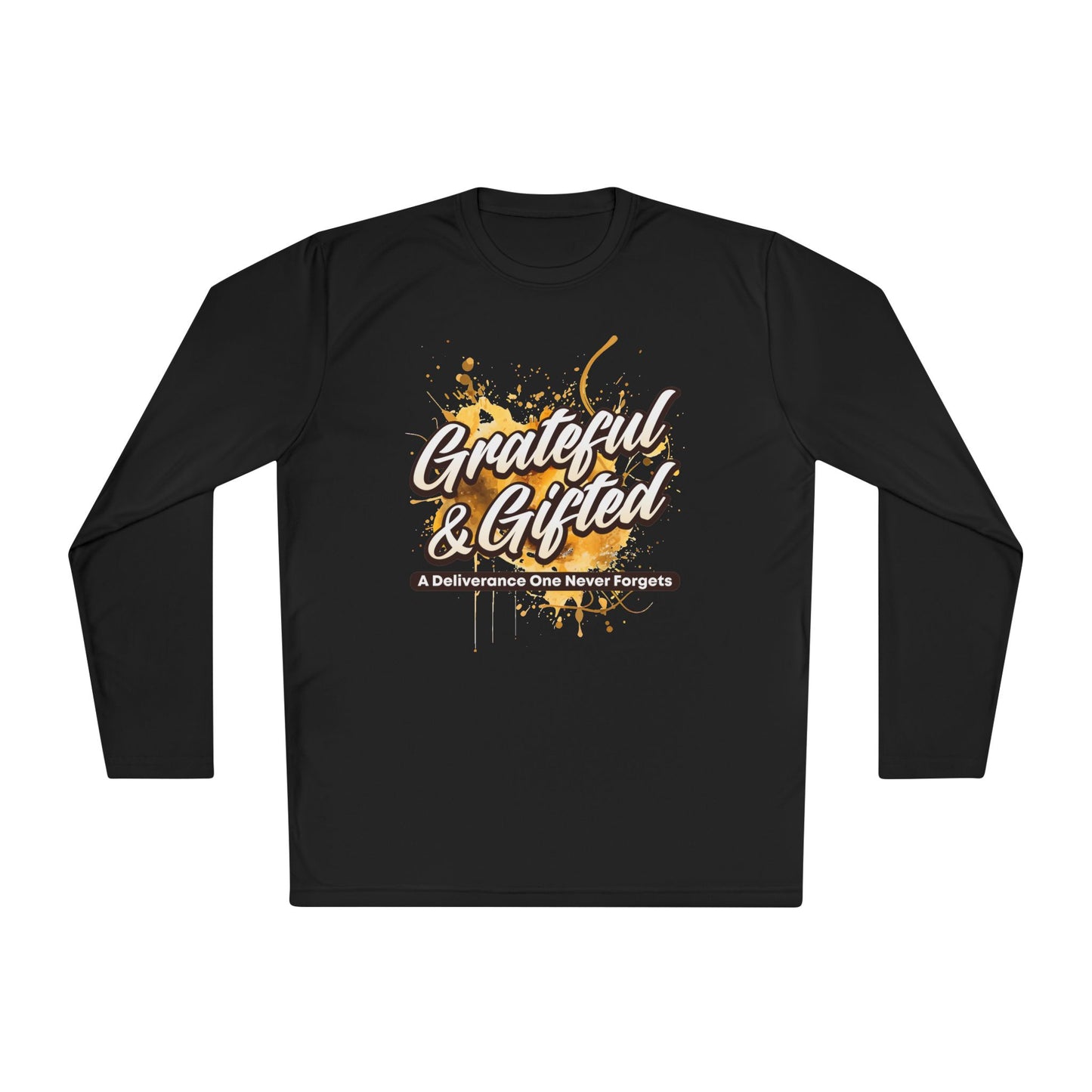 Grateful & Gifted Long Sleeve Tee | Inspirational Gift, Unisex Shirt, Perfect for Celebrations, Casual Wear, Thoughtful Present