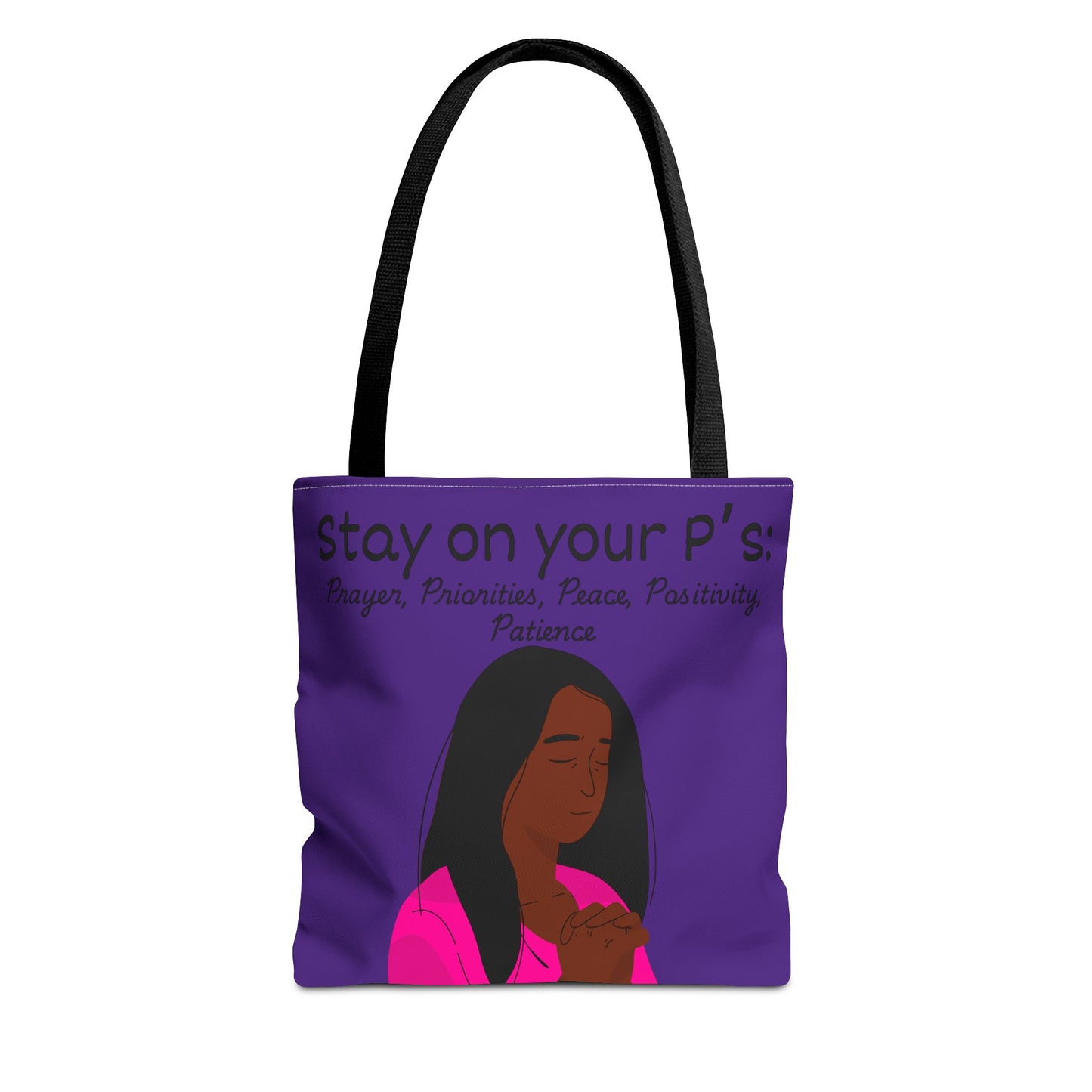 Empowering Prayer Tote Bag - Stay on Your P's: Prayer, Priorities, Peace, Positivity, Patience, Spiritual Gift, Christian Accessory, [...]