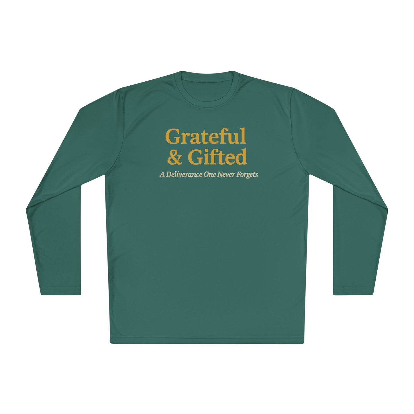 Grateful & Gifted Long Sleeve Tee | Inspirational Gift, Unisex Shirt, Perfect for Celebrations, Casual Wear, Thoughtful Present