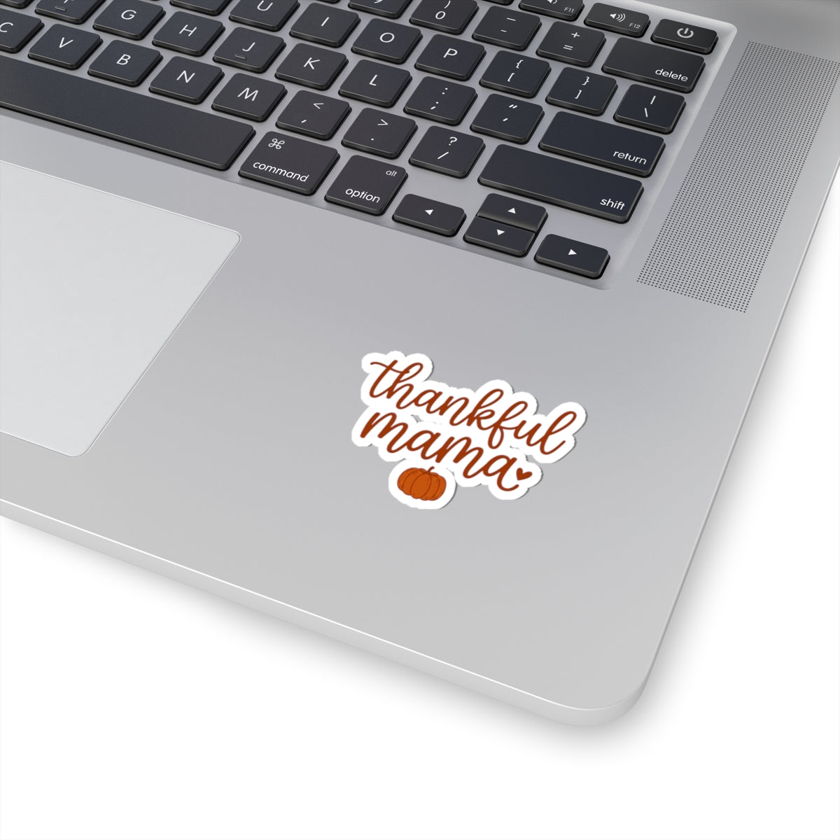 Thankful Mama Pumpkin Sticker | Thanksgiving, Fall Harvest Die-Cut