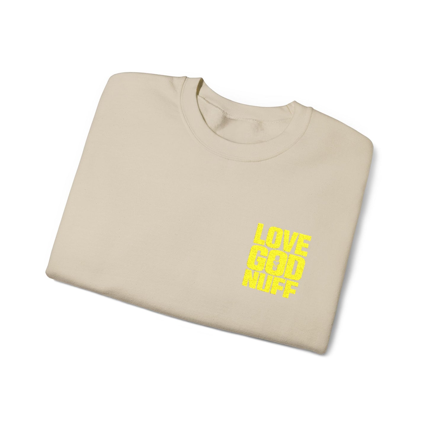 LOVE GOD NUFF Yellow Pocket Sweatshirt