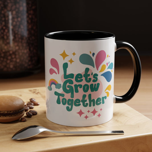 Colorful Growth Coffee Mug – Perfect Gift for Friends, Inspirational Drinkware, Motivational Office Mug, Coffee Lover, Encouraging Tea Cup
