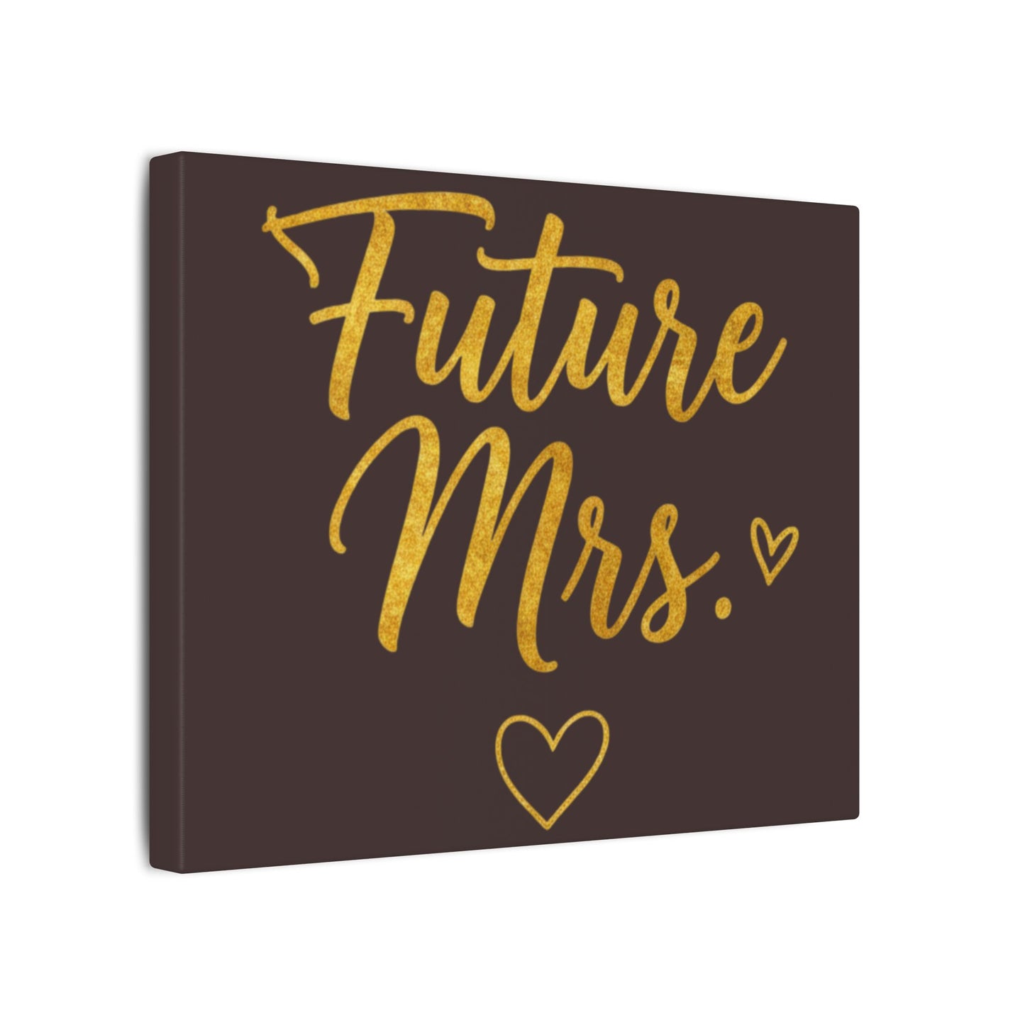 Future Mrs. Canvas Wall Art — Gold Script Bridal Shower & Bachelorette Decoration