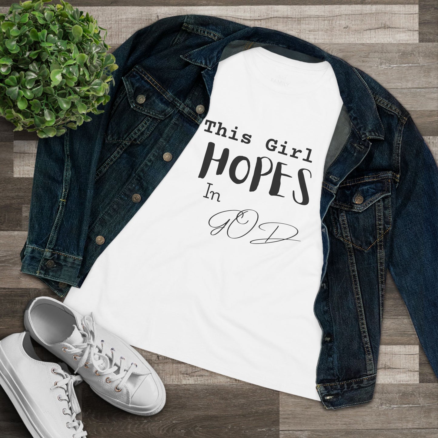 Hope in God Women's Tee, Christian Faith T-Shirt