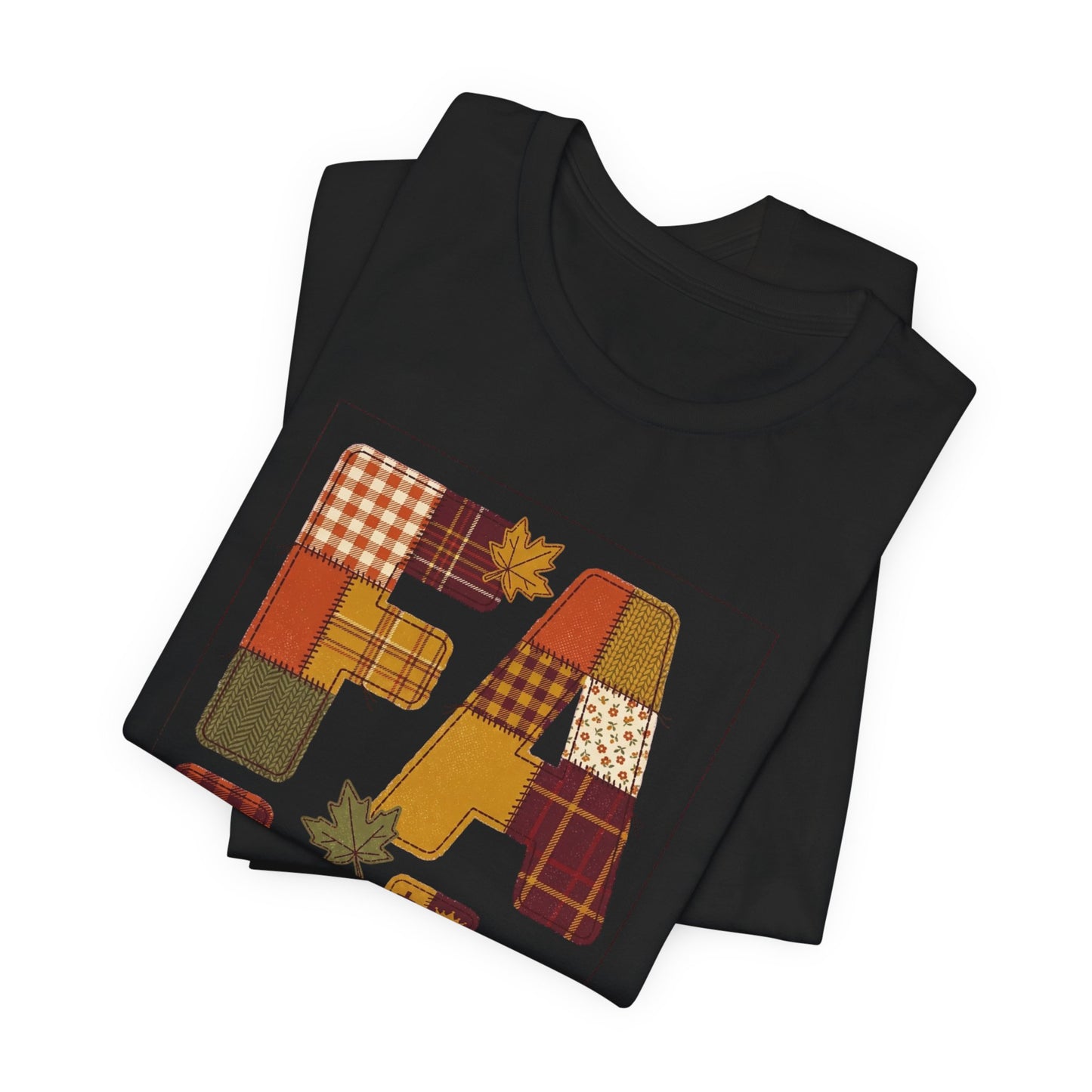 Fall Patchwork "Fall for Jesus" Tee | Thanksgiving, Autumn Leaves