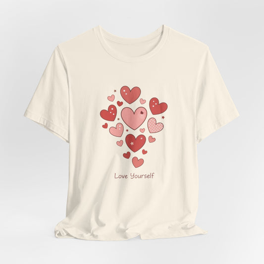 Tiny Heart Cluster Tee | heart pattern shirt, tiny heart design
