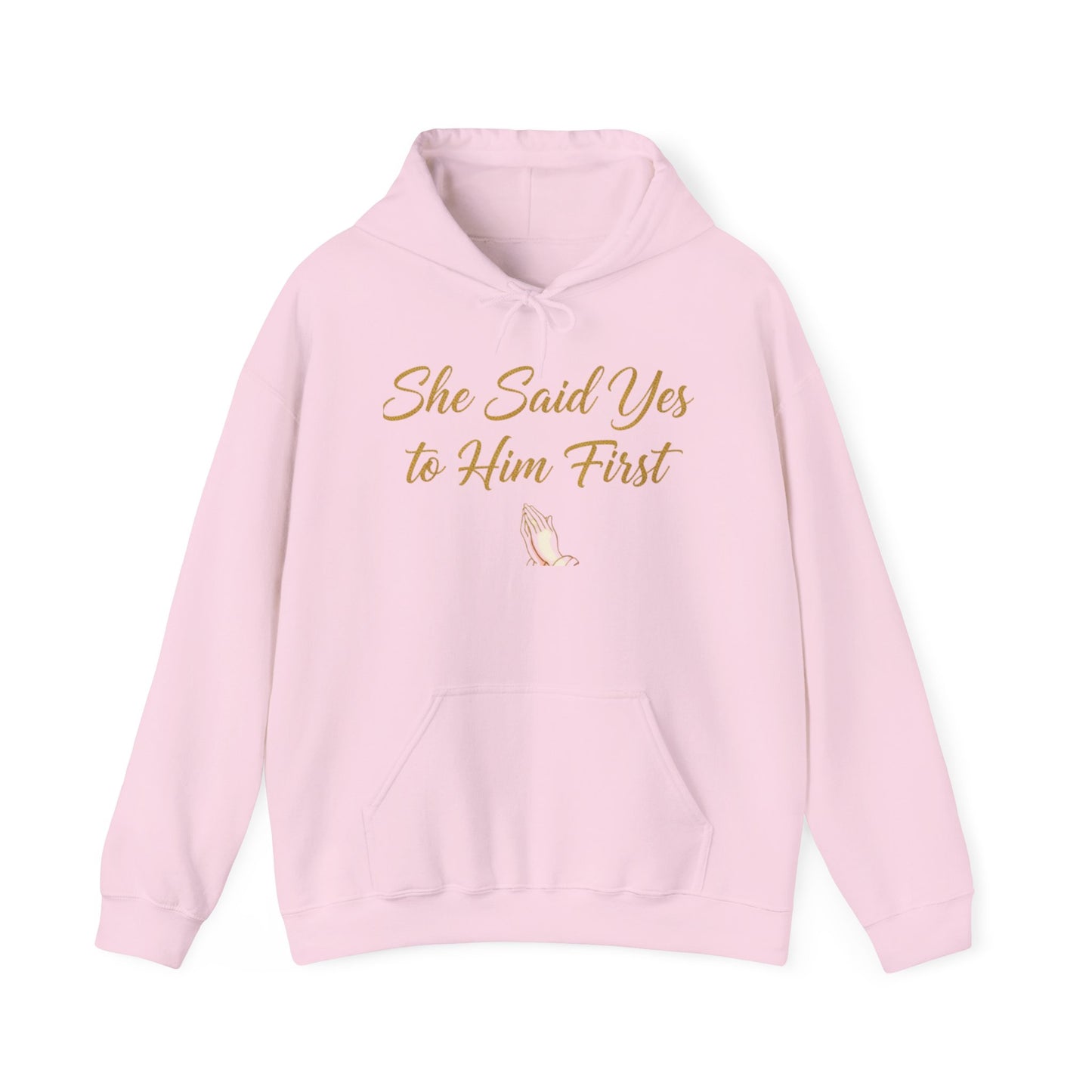 She Said Yes To Him First Hoodie — Engagement Proposal Sweatshirt