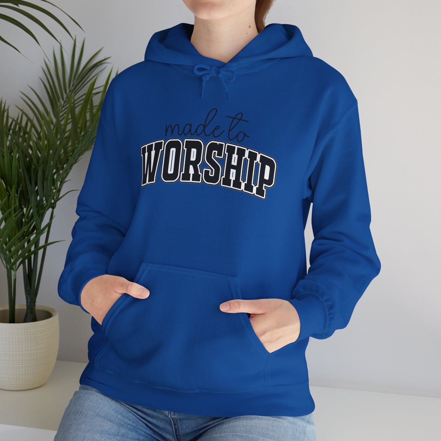 Christian Graphic Hoodie - 'Made to Worship' Pullover