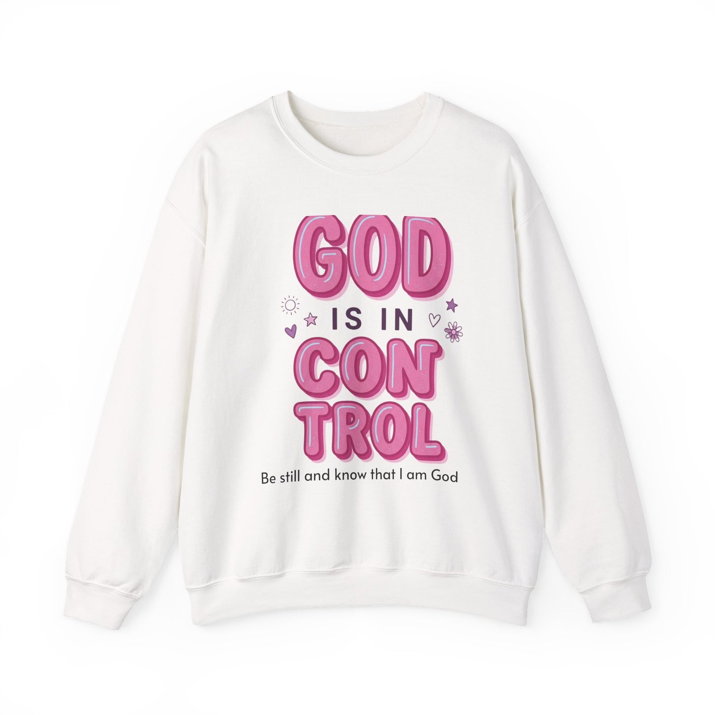 God Is In Control sweatshirt | Christian rainbow faith pullover