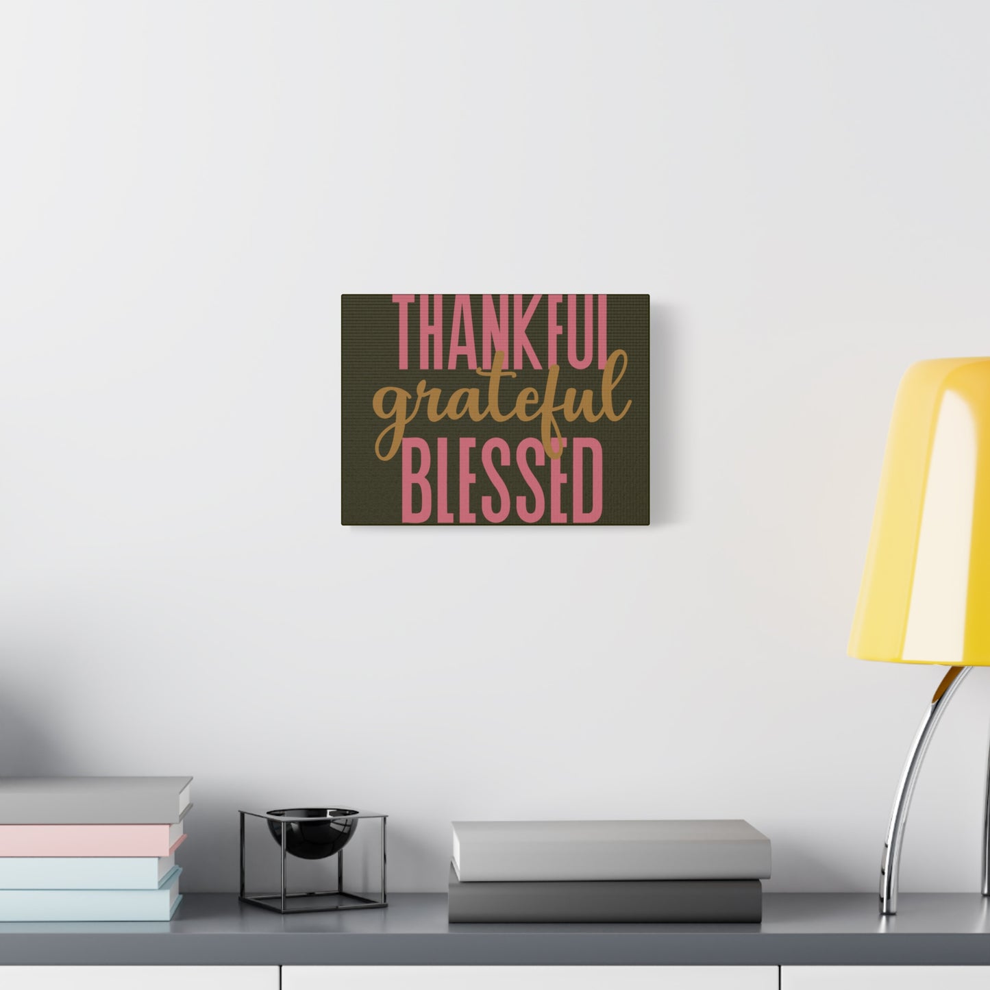 Canvas Wall Art - "Thankful Grateful Blessed" Inspirational Home Décor