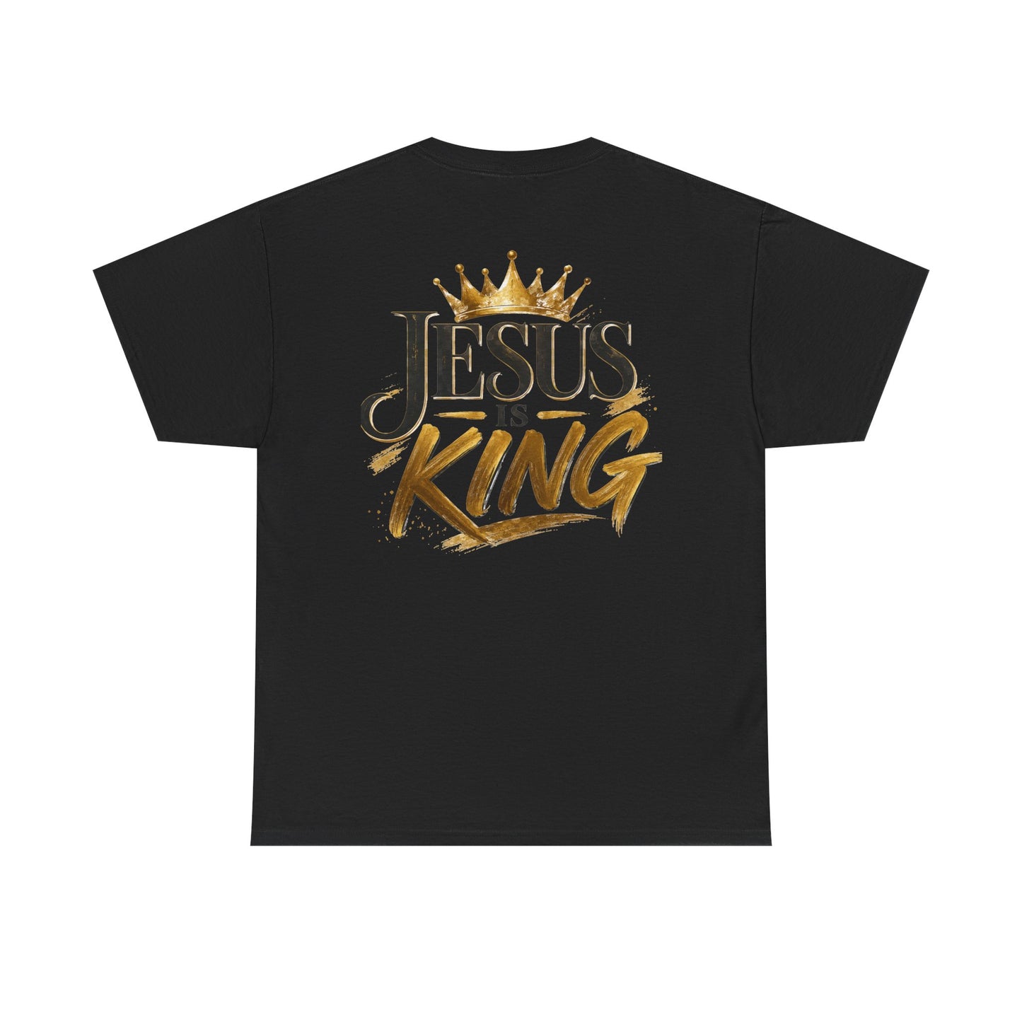 Jesus is King T-Shirt — Gold Crown Christian Tee