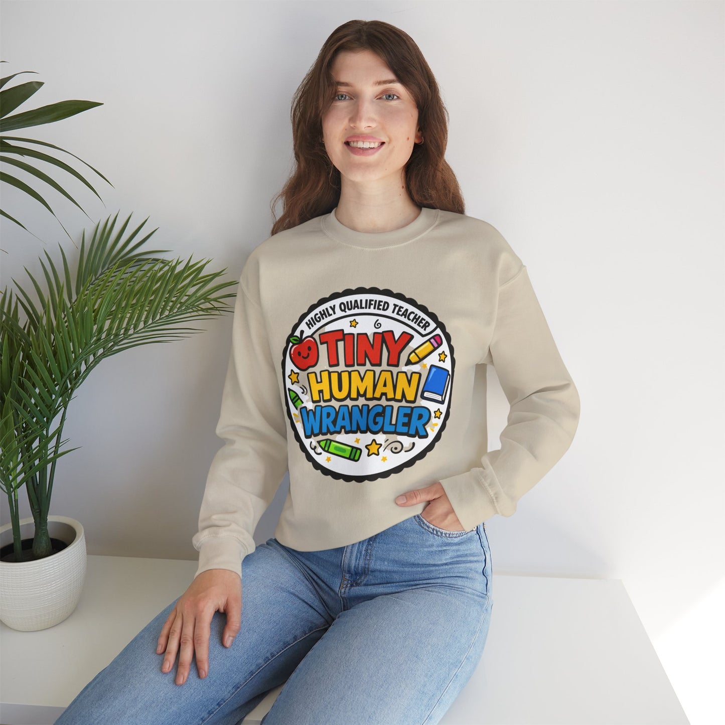 Tiny Human Wrangler Sweatshirt | teacher appreciation, teacher life