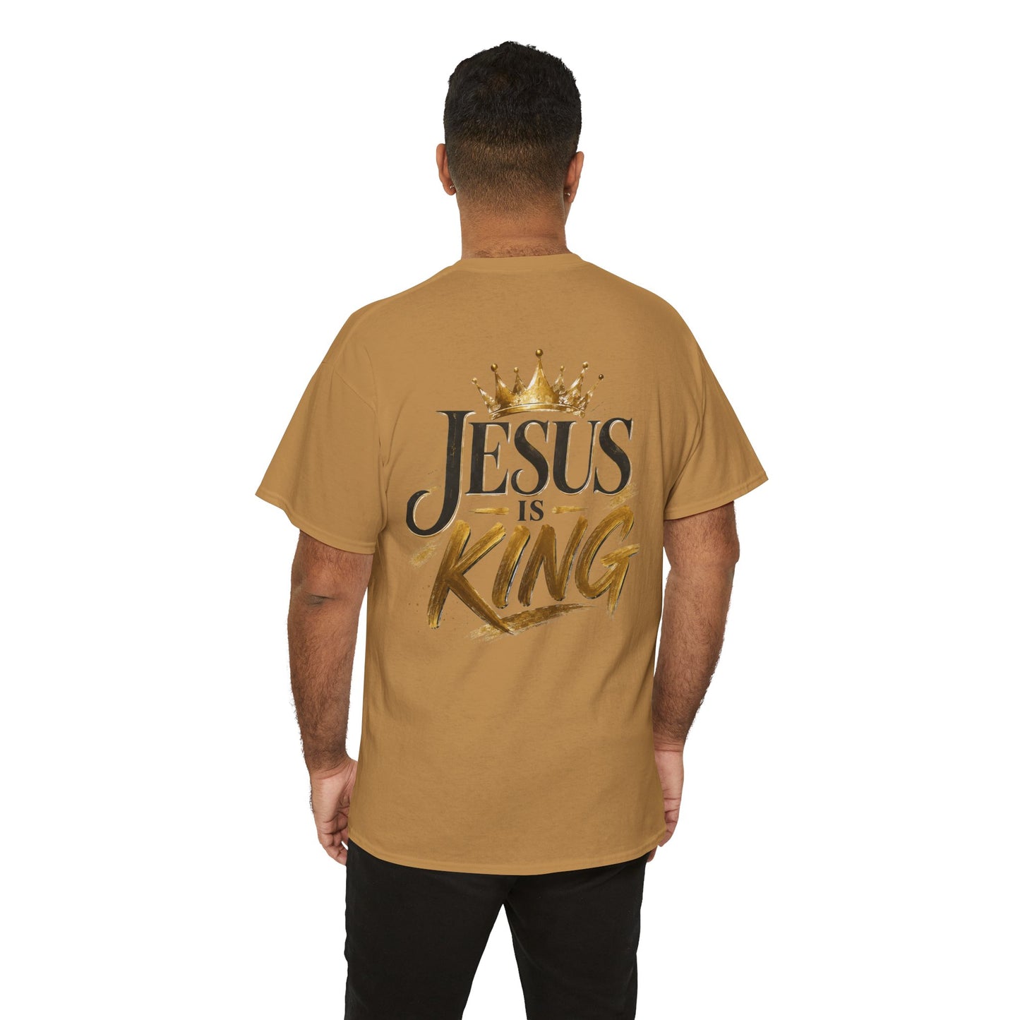 Jesus is King T-Shirt — Gold Crown Christian Tee