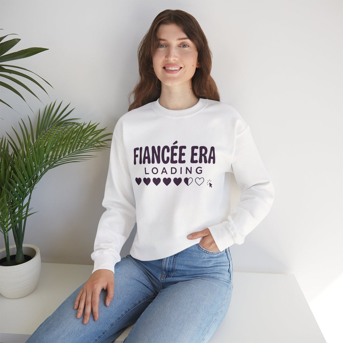 Fiancée Era Loading Crewneck, Bride Era Sweatshirt, Engaged Slogan Apparel