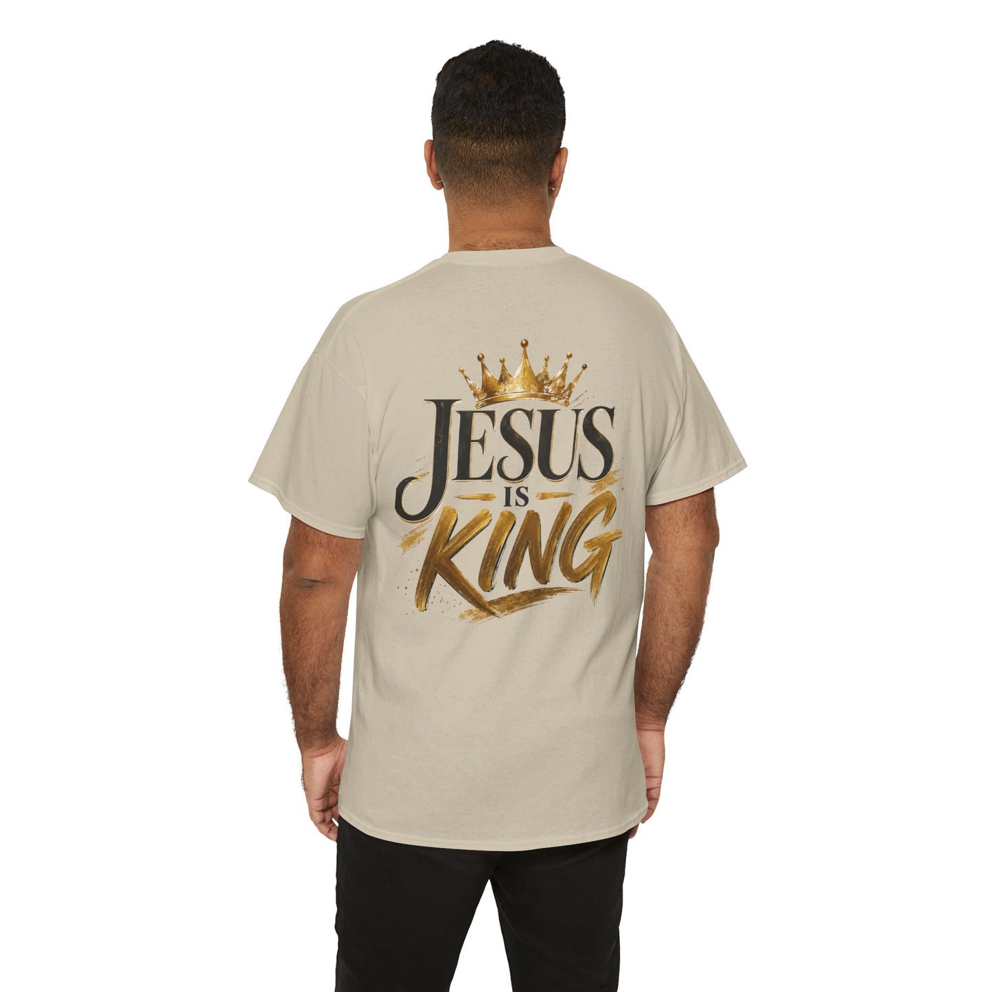 Jesus is King T-Shirt — Gold Crown Christian Tee