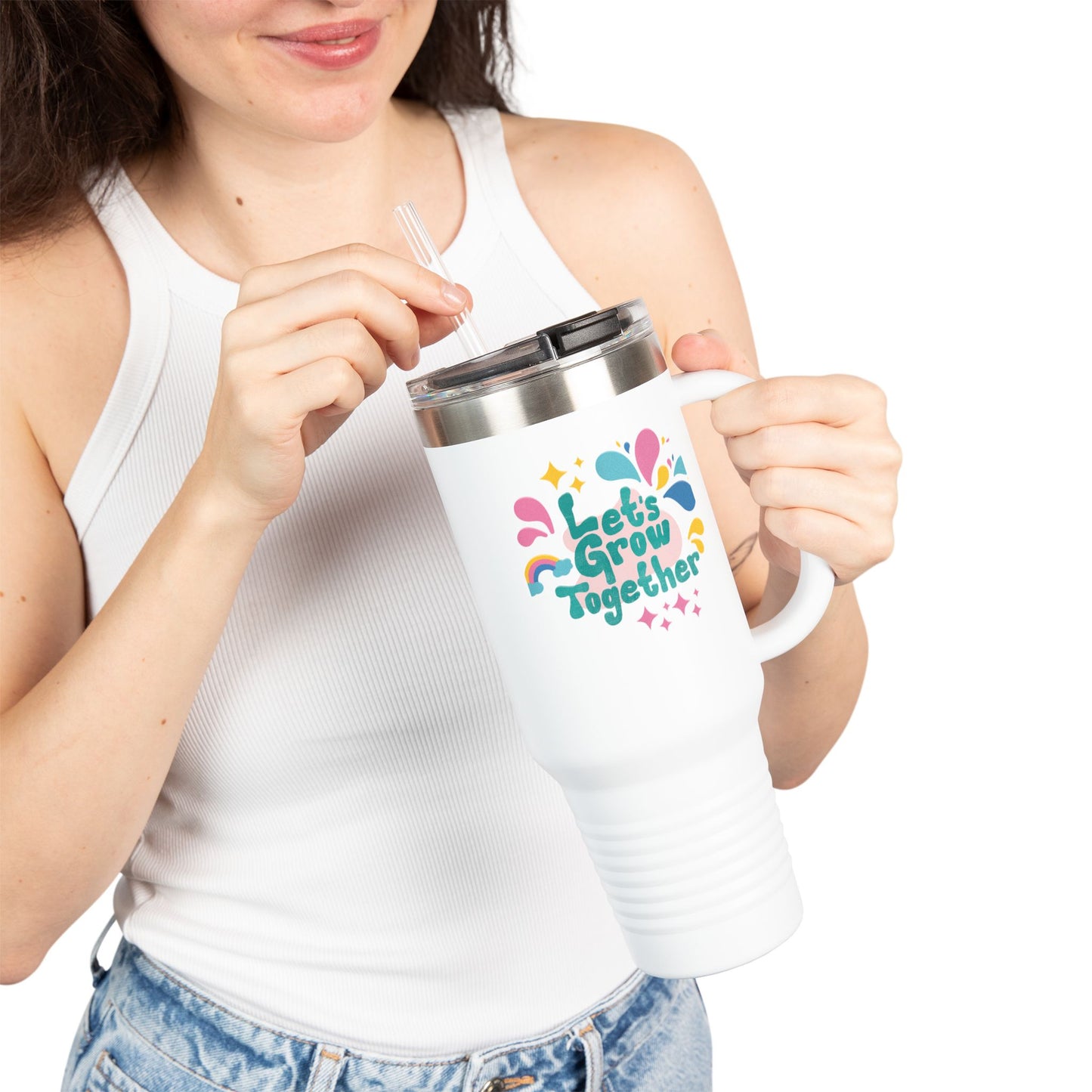 Insulated Travel Mug — "Let's Grow Together" 40oz