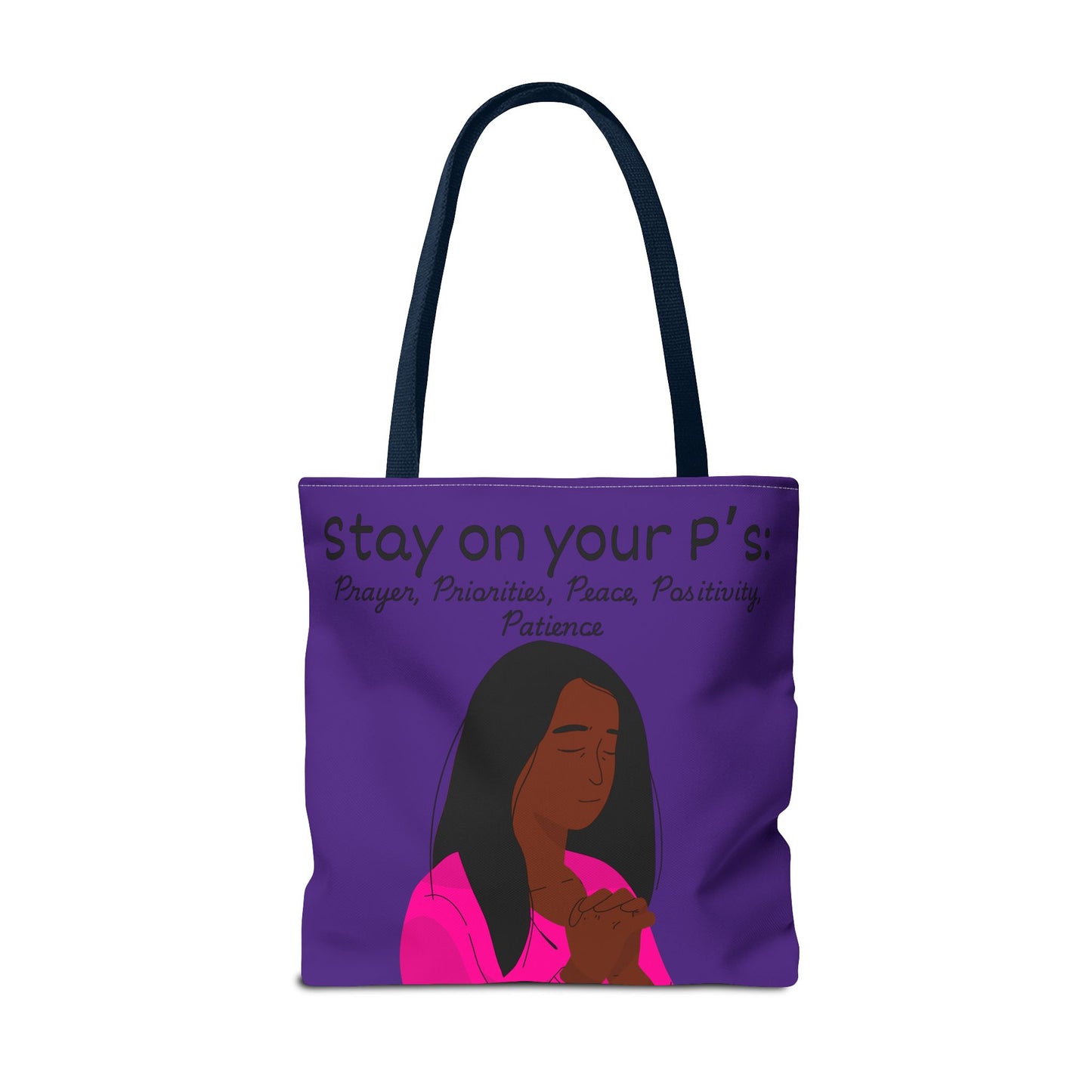 Empowering Prayer Tote Bag - Stay on Your P's: Prayer, Priorities, Peace, Positivity, Patience, Spiritual Gift, Christian Accessory, [...]