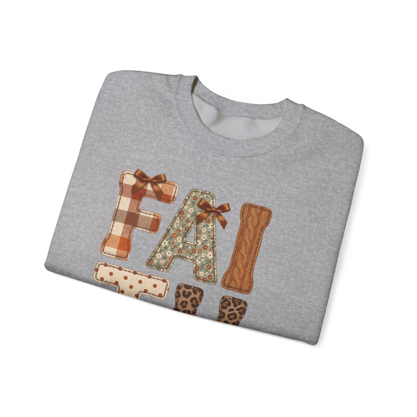 Faith Fall Crewneck Sweatshirt | Christian Autumn, Leaves & Plaid