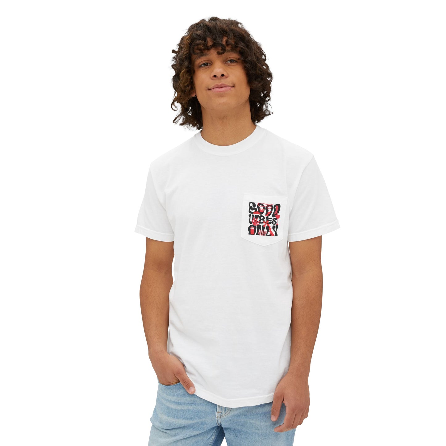 Good Vibes Pocket T-Shirt - Positive Vibes Apparel | ABAFAMILYSTORE