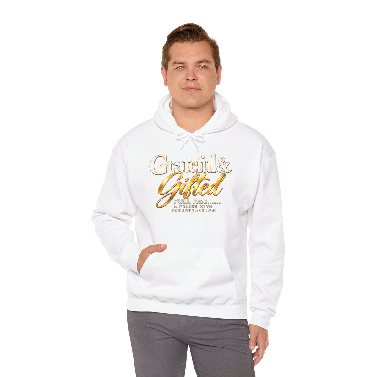 Grateful & Gifted Hoodie — Inspirational Graphic Pullover