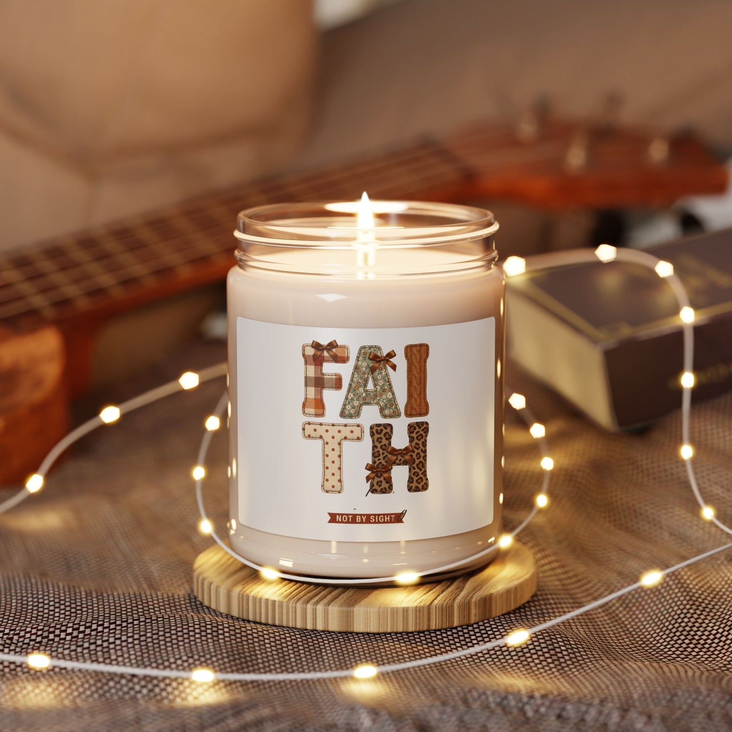 Faith Autumn Soy Candle | Christian Fall Decor, Harvest Leaves
