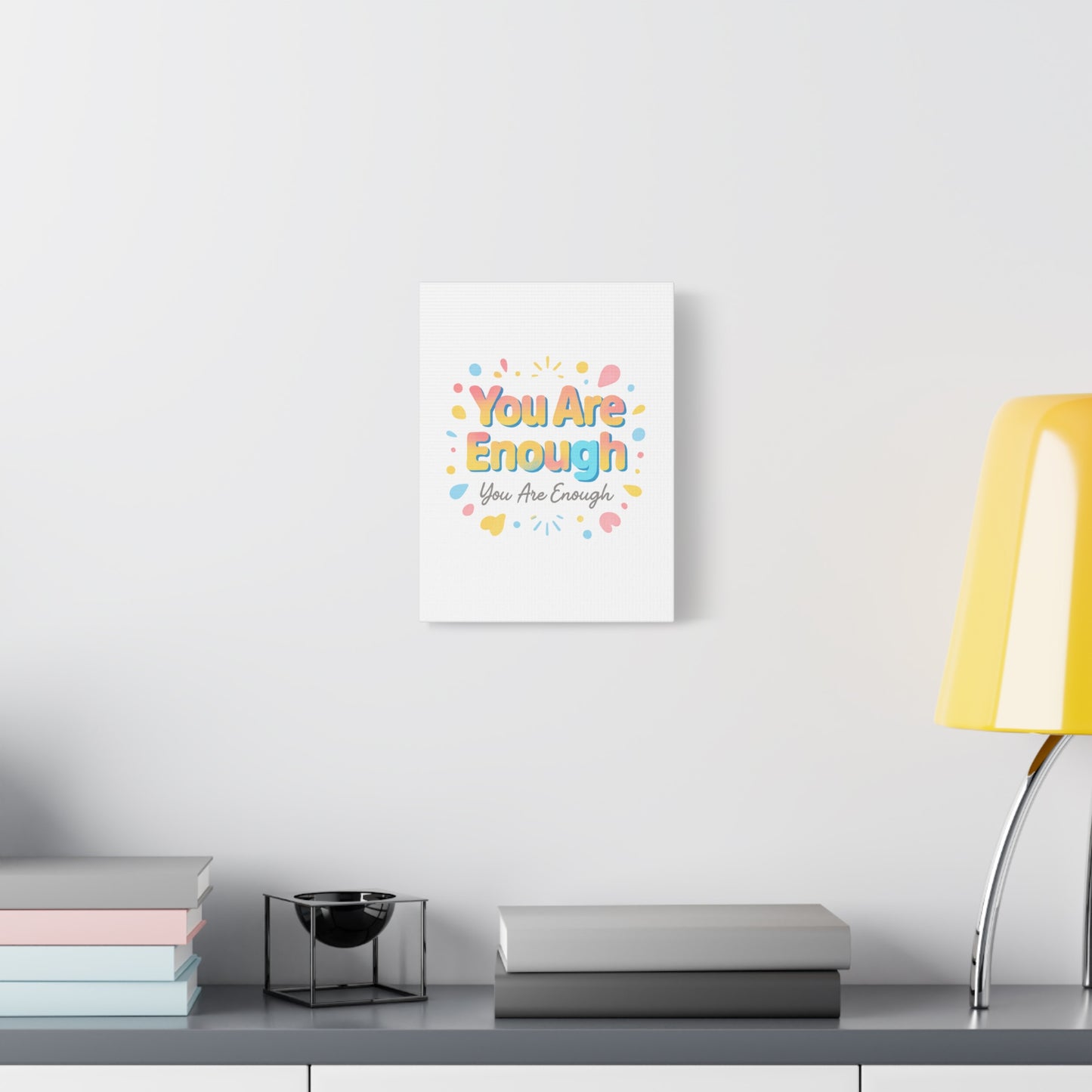 You Are Enough Canvas Wall Art — Inspirational Motivational Home Decor