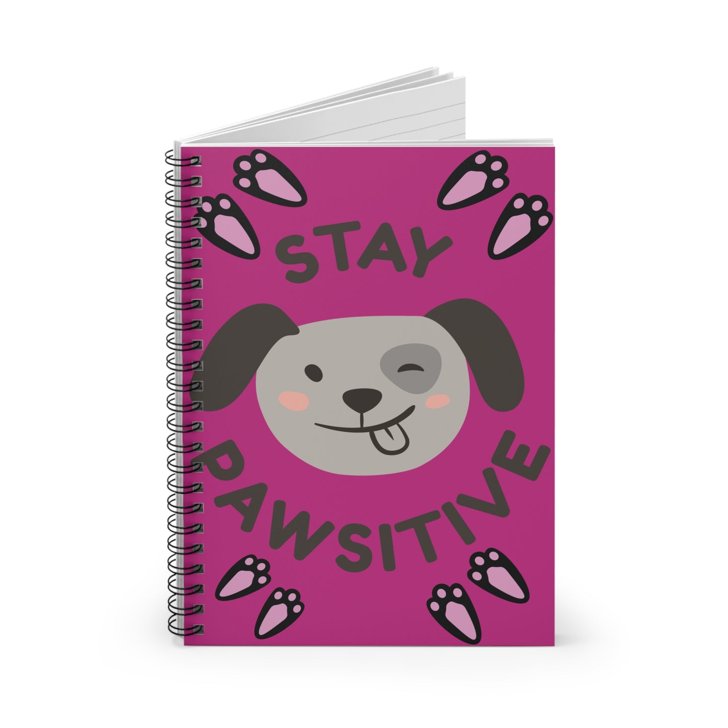 Stay Pawsitive Notebook - Inspirational Journal | ABAFAMILYSTORE